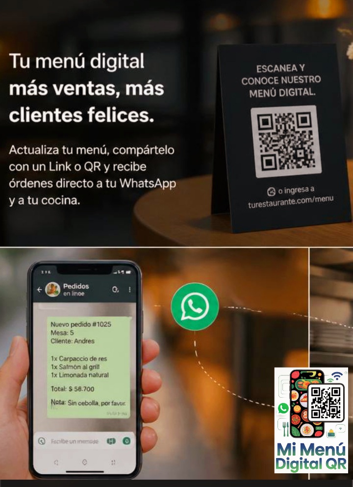Menú digital QR para vender más en restaurante